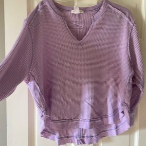 Waffle knit top. Work maybe 3 times! Like new! Lower in back, nice detailing.